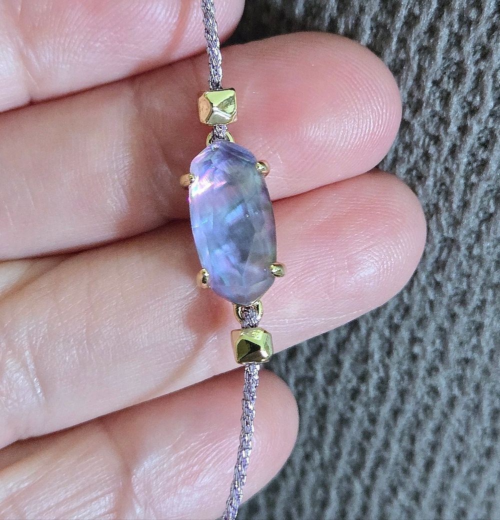 Kendra Scott "Everlyne" Friendship👭 Bracelet In Lilac💜 Abalone - NWT - Picture 12 of 16